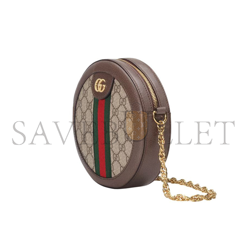 GUCCI OPHIDIA MINI ROUND SHOULDER BAG ‎550618 (18*18*4.5cm)